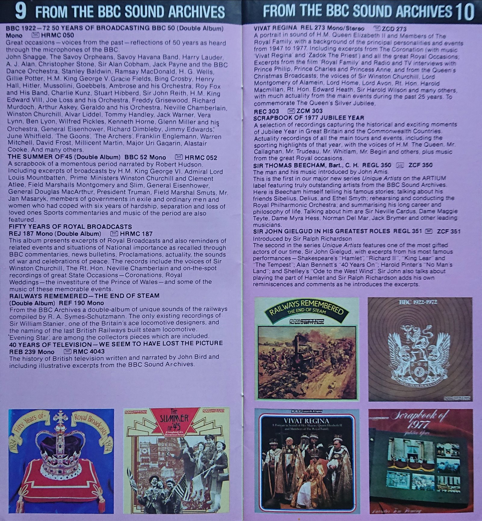 Other pages of catalogue BBC Records catalogue 1979 early